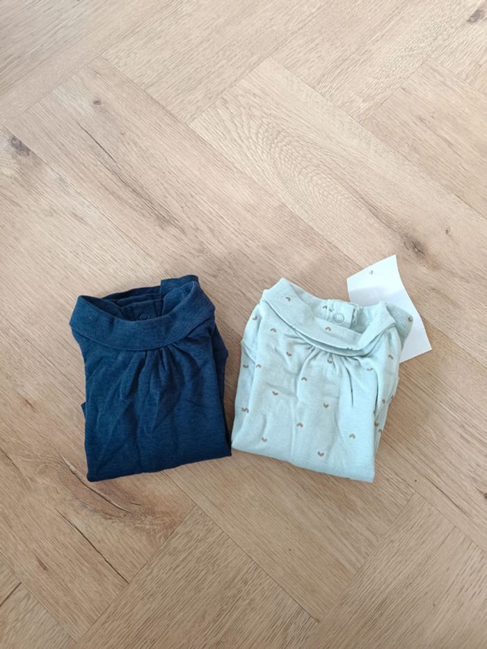 Lot de 2 sous pull neuf 3 mois vert baudet - photo numéro 6