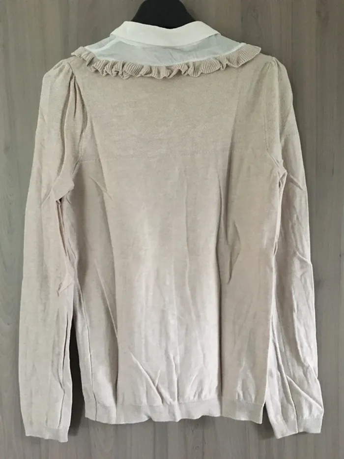 Pull chemisier Naf naf T.36 beige - photo numéro 8