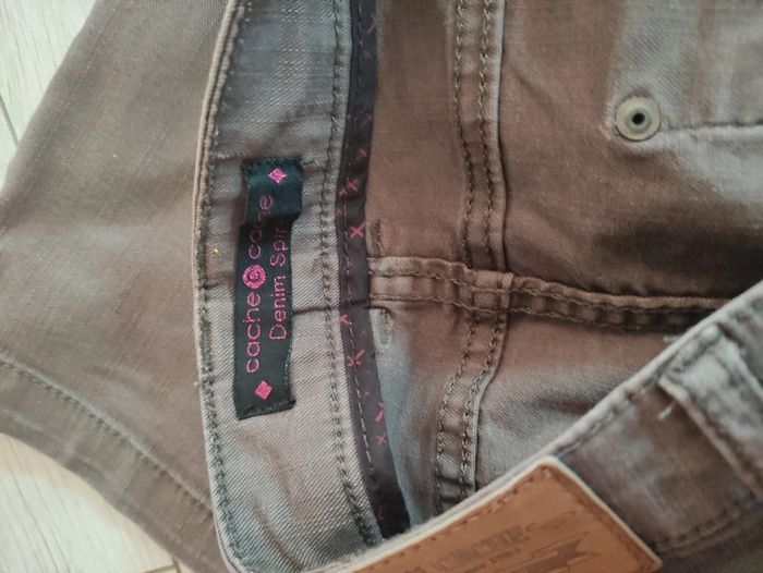 Jupe jean marron femme cache cache taille 42 - photo numéro 3