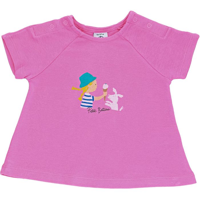 T-Shirt à manches courtes 6 mois en coton Petit Bateau