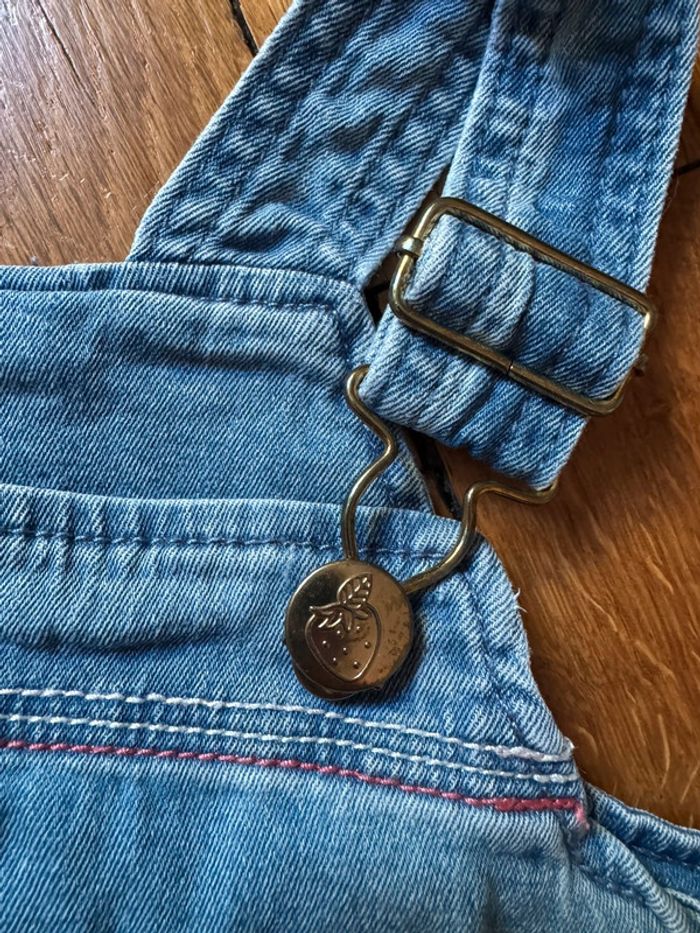 Robe en jeans style salopette 3 ans sergent major très bon état - photo numéro 2