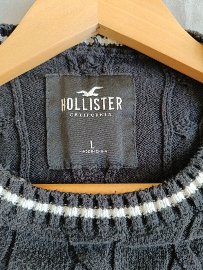 Pull Hollister noir L - photo numéro 3