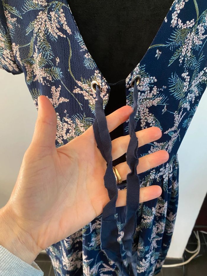 Robe d'été It Hippie bleu marine à fleurs taille S/M - photo numéro 8