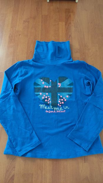 Tee shirt col roulé manches longues taille 8 ans tape à l'oeil