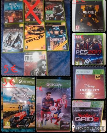 Plusieurs jeux. Xbox, one,360