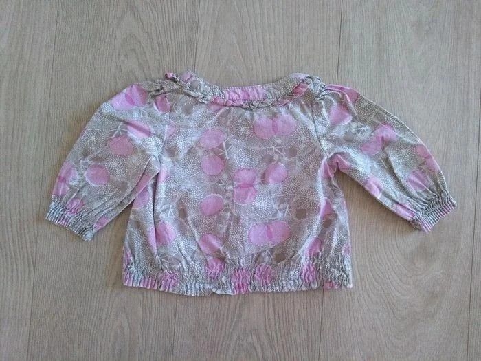 Ensemble fille robe fuschia , blouse et bandeau TAO 9 mois - photo numéro 5