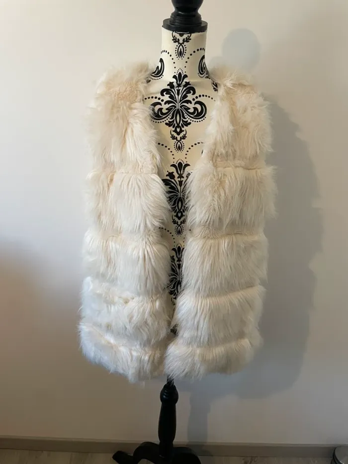 Gilet long en fausse fourrure Vera & Lucy - Taille 40 - photo numéro 6