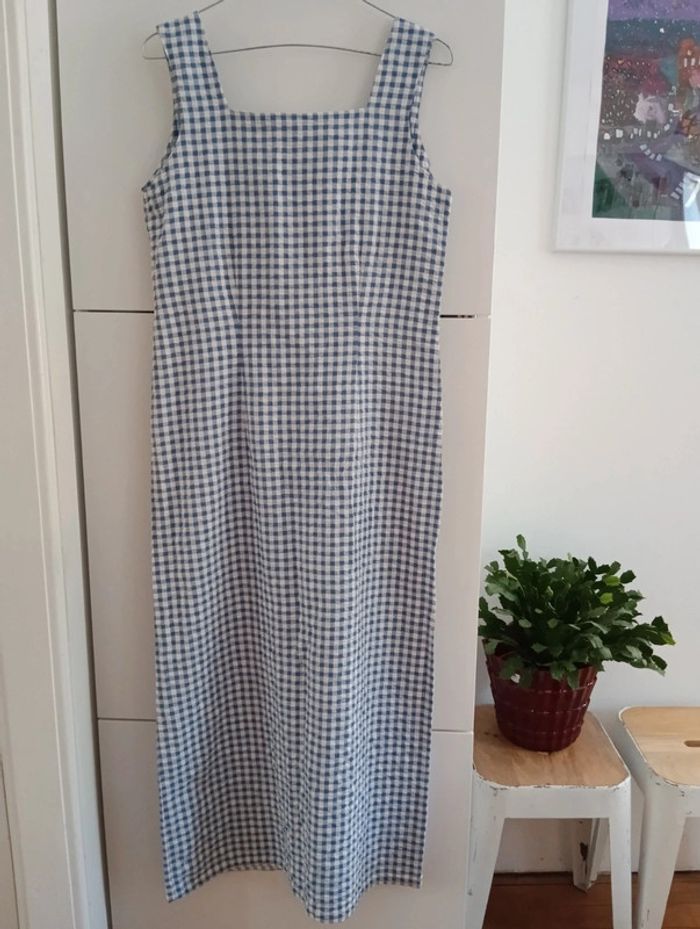 Robe vintage longue handmade fendue à l'arrière - photo numéro 4