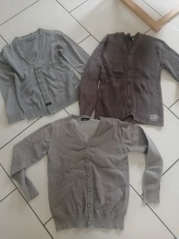 Lot de 3 gilet garçon 10A