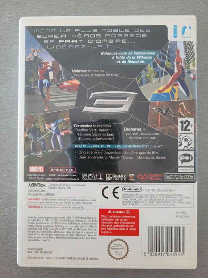Jeux vidéo wii spider-man 3 - photo numéro 2