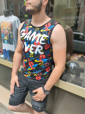 Débardeur homme noir avec motifs taille S blacklist