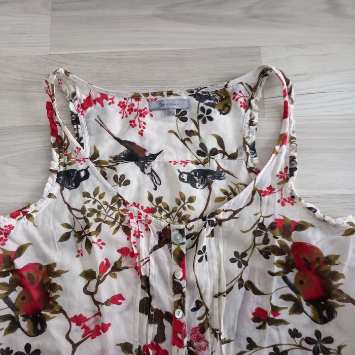 Gilet femme sans manche imprimé fleur Tex taille S - photo numéro 3