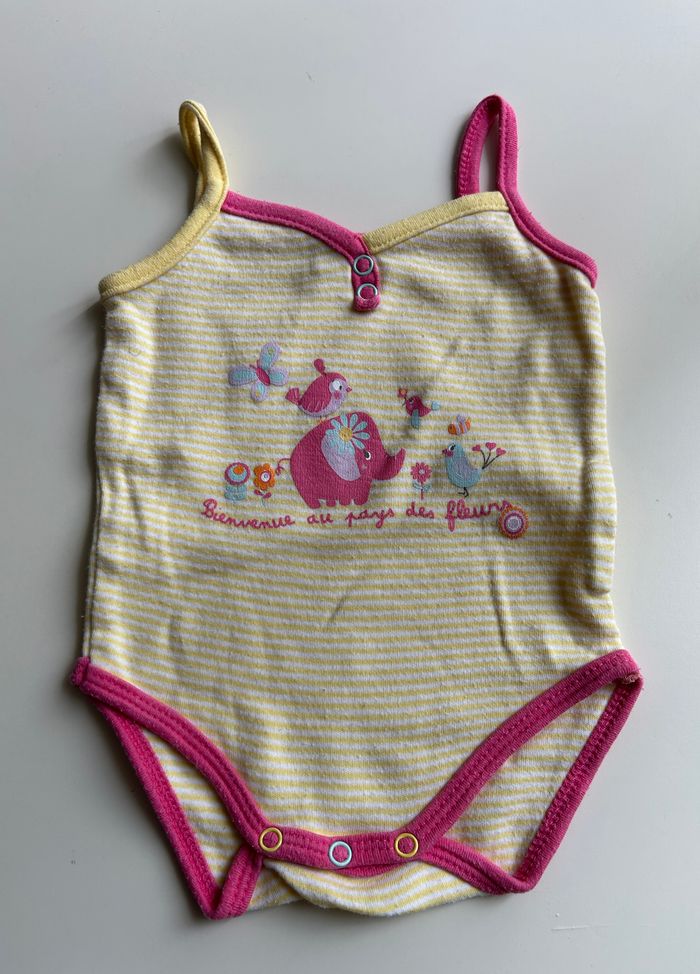 lot 3 bodies colorés petite bretelle avec noeuds taille 3 mois - photo numéro 2