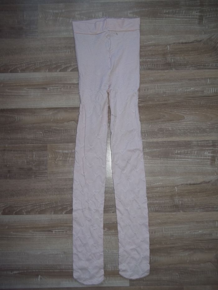 Collant opaque rose clair coeurs relief Tex 6/7 ans