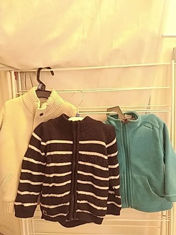 Une veste et de gilet et une polaire.