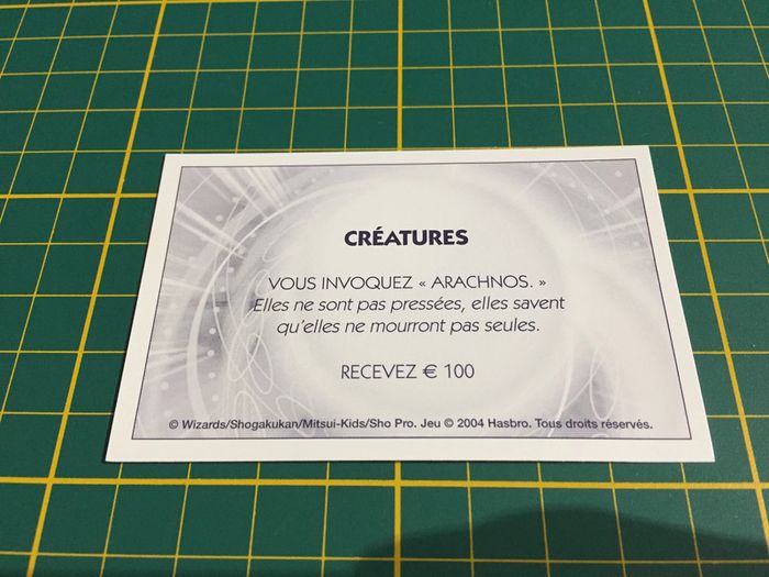 Carte créatures Vous invoquez Arachnos Monopoly Duel Masters Hasbro Parker Wizards #A64
