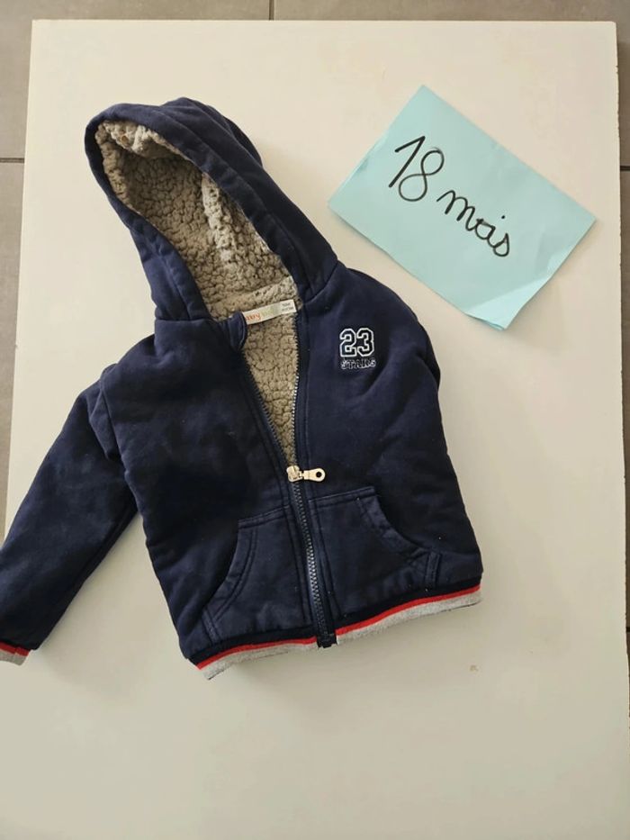 Gilet sweat chaud  18 mois