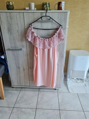 Long Tee-shirt dentelle