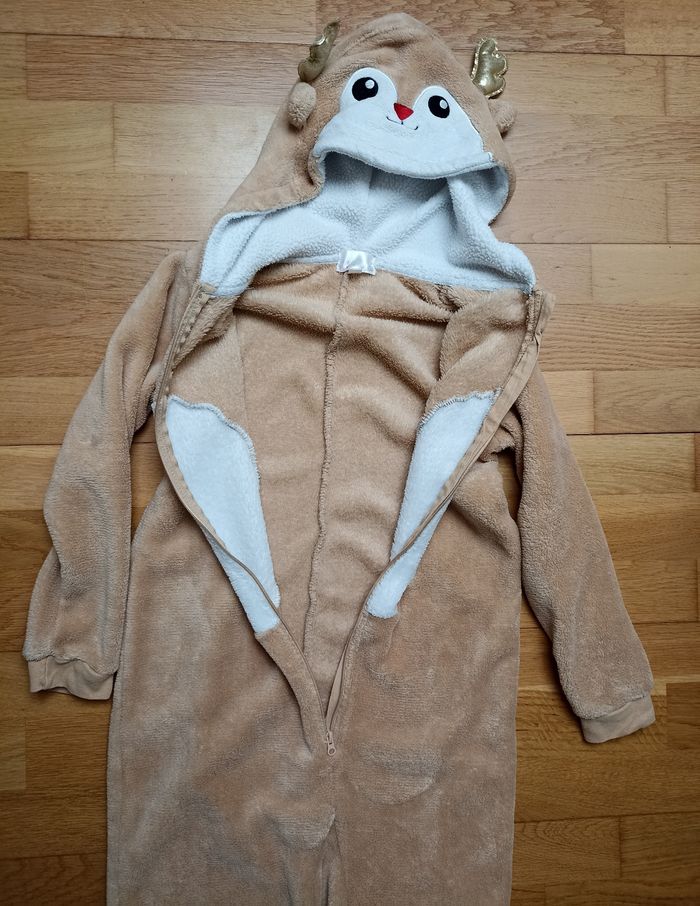 Combinaison chaude pyjama cerf 8 ans mixte - photo numéro 2