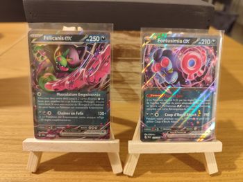 Lot 2 cartes Pokémon Fable nébuleuse Félicanis ex Fortusimia ex neuve