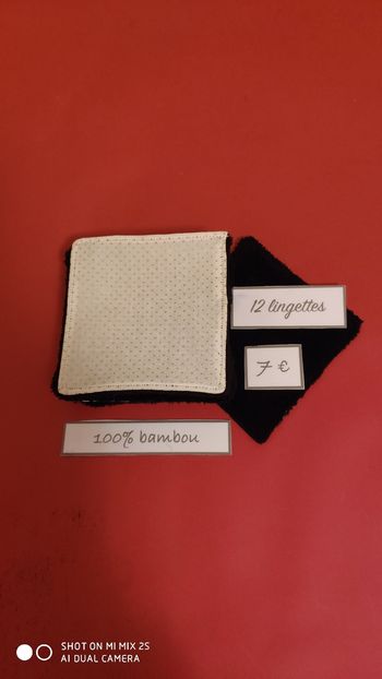 12 lingettes lavables neuf