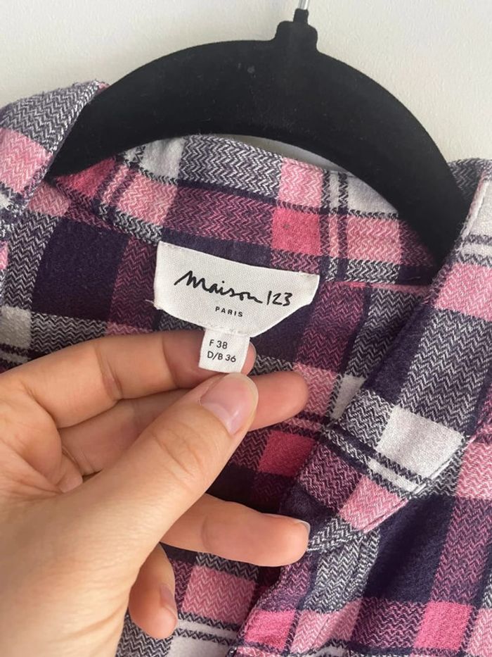 Chemise flanelle carreaux T.38 - photo numéro 2