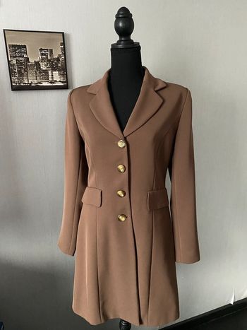 Veste longue cintrée marron Taille 1