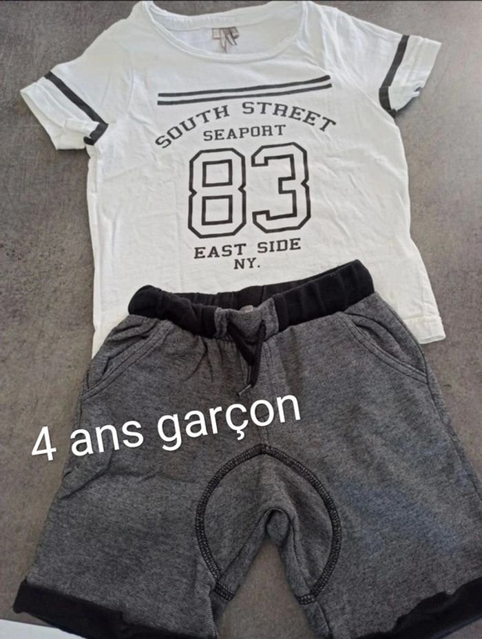Ensemble short tee shirt manches courtes