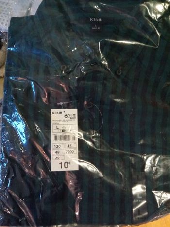 Chemise carreaux bleu marine vert canard