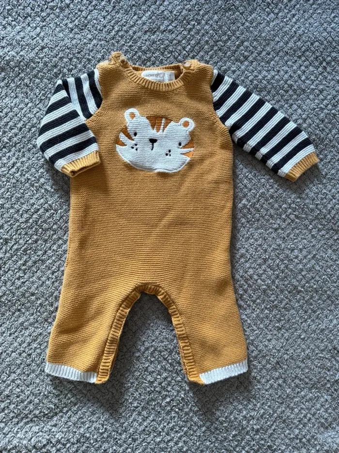 Pyjamas sans pied orchestra marron (3mois)