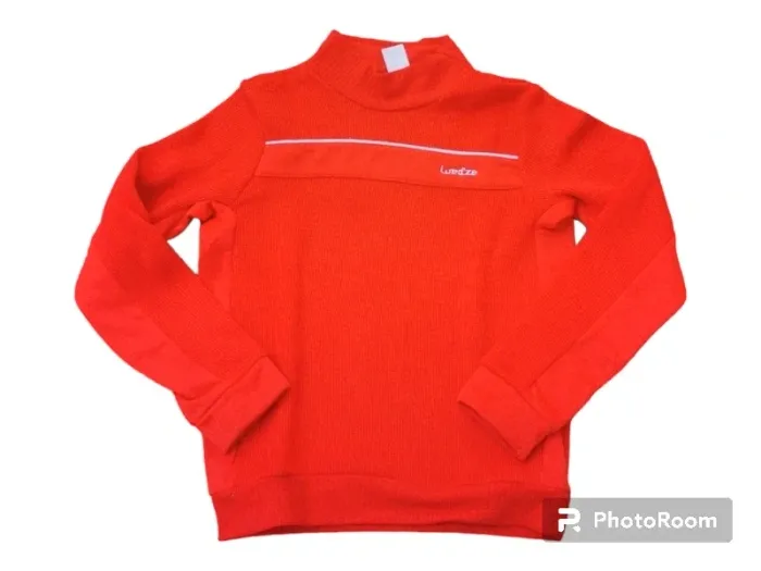 Pull rouge de sport ski 12 ans wed'ze