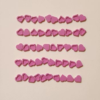 50 coeurs rose foncé LEGO - Excellent état 🌟 - Envoi rapide 🚚💨