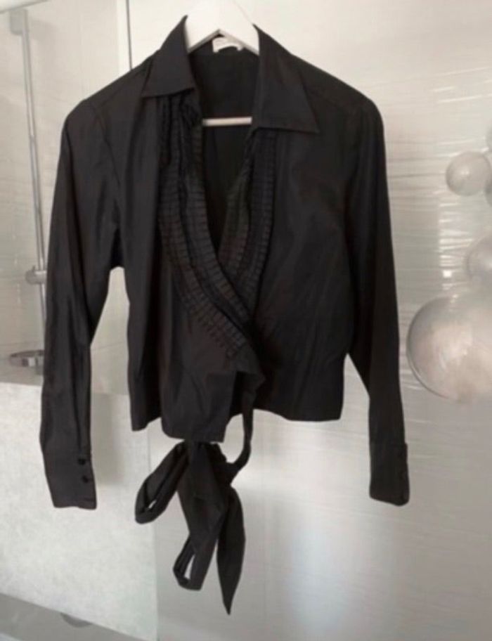 Chemise cache coeur fronce opaline