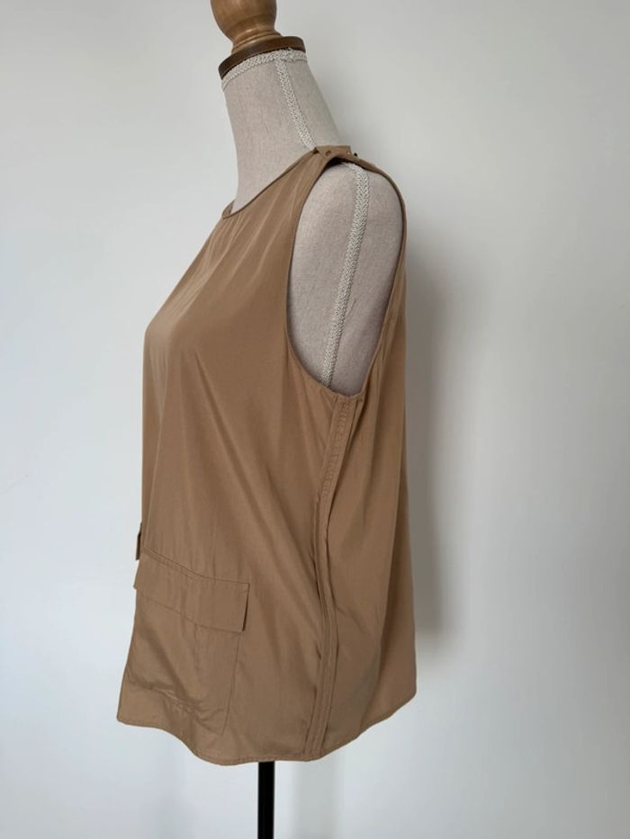 Haut débardeur Zara cargo camisa M top t-shirt Ricamo topje Tanktop Camiseta Canotta Camisola poche - photo numéro 3