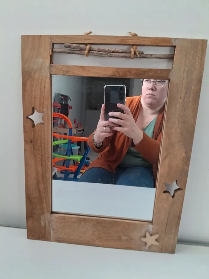 Miroir encadrement bois
