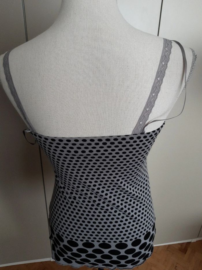 Débardeur pois noir et gris - photo numéro 4