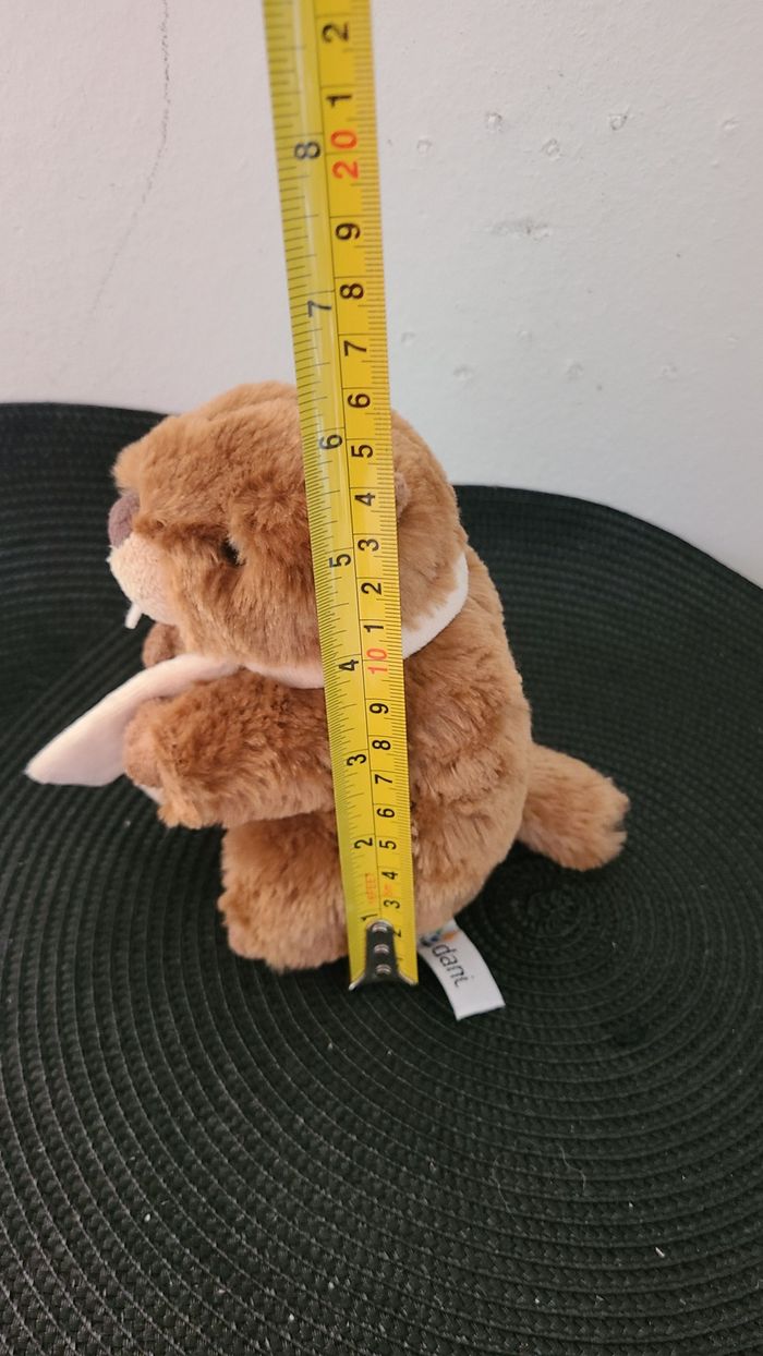 Peluche marmotte CREATIONS DANI Castor écharpe - photo numéro 2