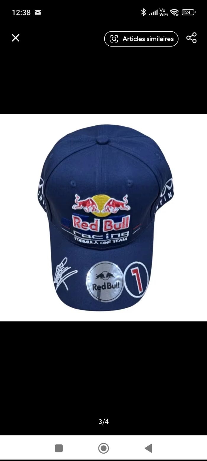 Casquette red bull