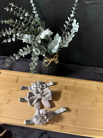 Lot de 3 bandeaux élastiques gris