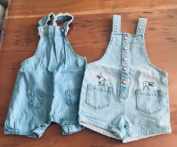 Lot de 2 salopettes short 6M