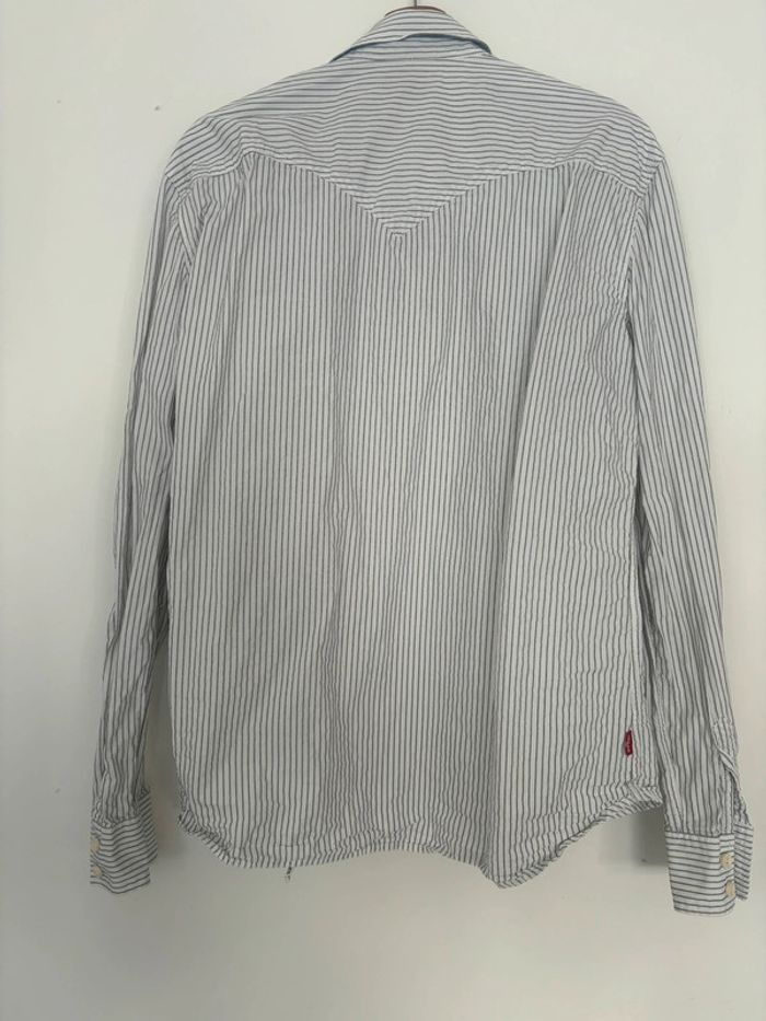 Chemise à rayure blanche et grise Levi’S Taille XL - photo numéro 2