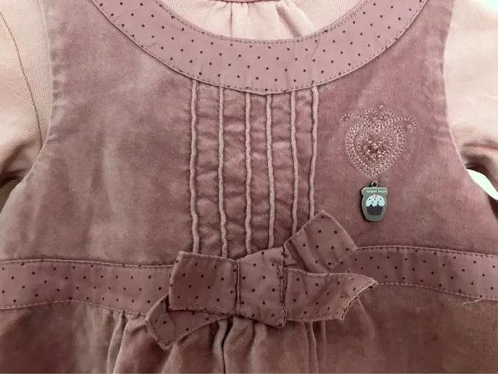 Robe automne hiver en velours rose 18mois Sergent Major - photo numéro 2