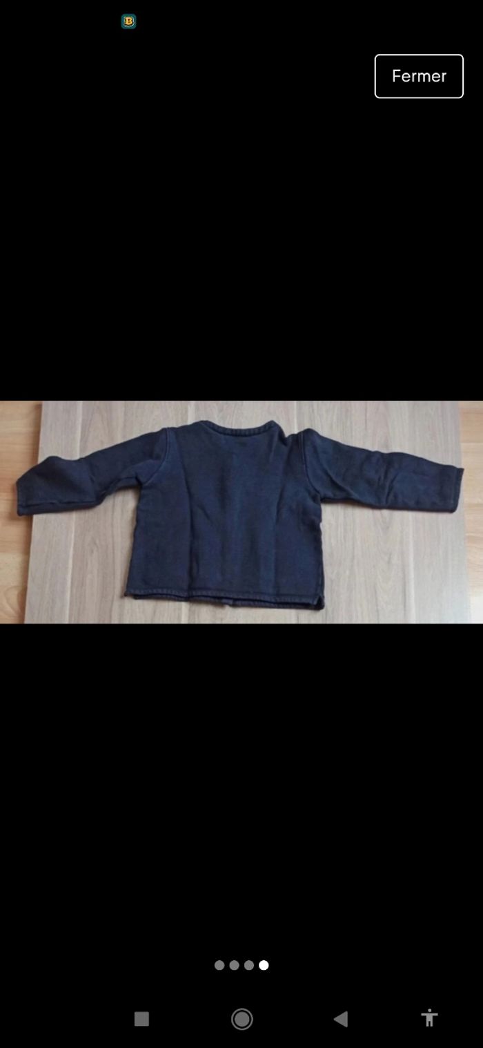 Gilet noir bouton Jacadi 6 ans - photo numéro 4