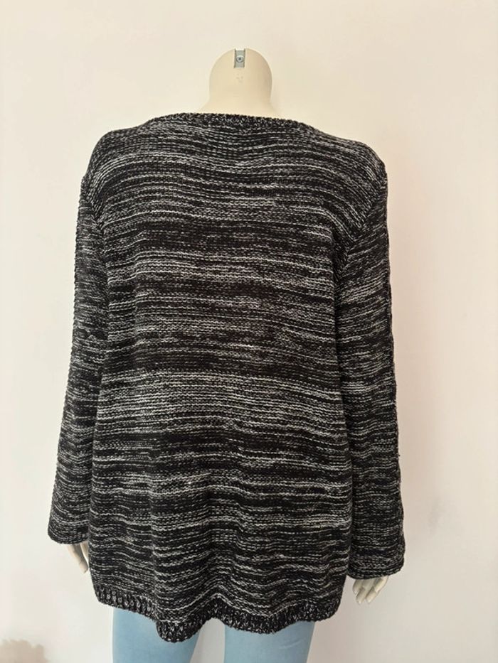 🌺Pull long en maille noir et blanc Taille L/40🌺 - photo numéro 7