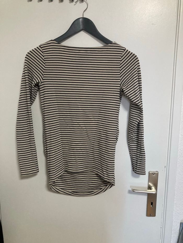 Haut rayé manches longues – H&M Mama - photo numéro 2