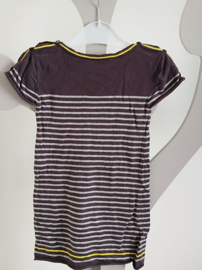 Robe manches courtes grise à rayures Kid Kanaï taille 3 ans - photo numéro 2