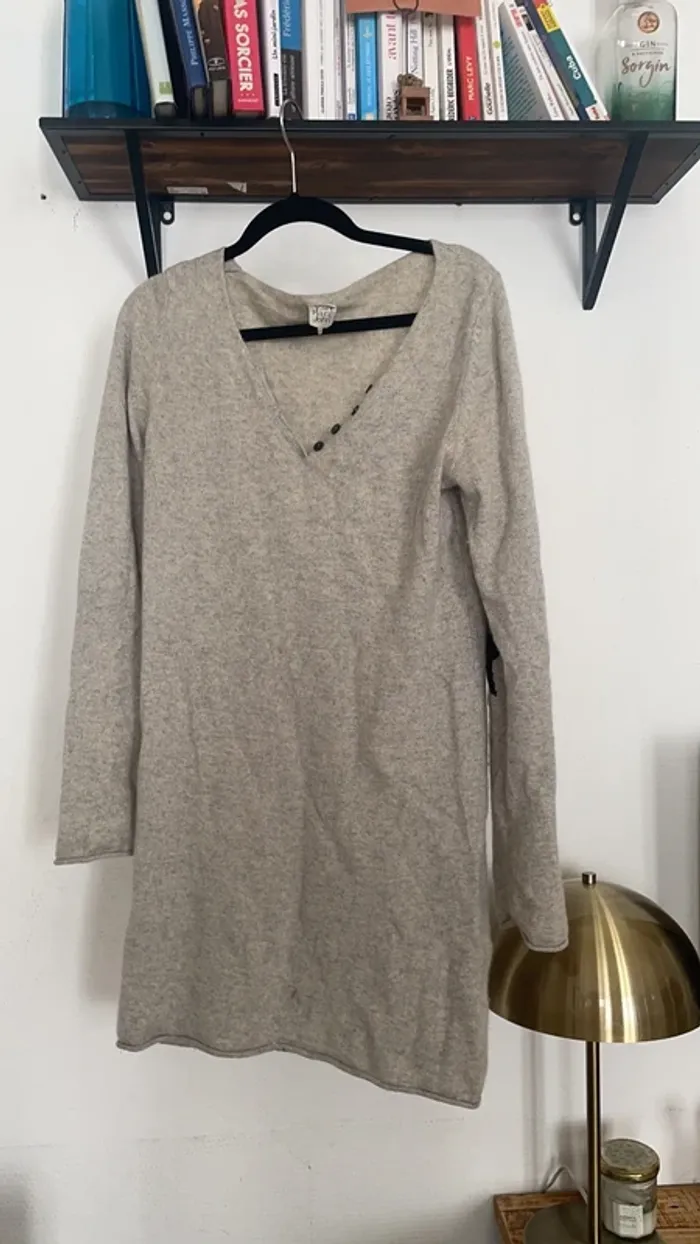 Robe cachemire grise