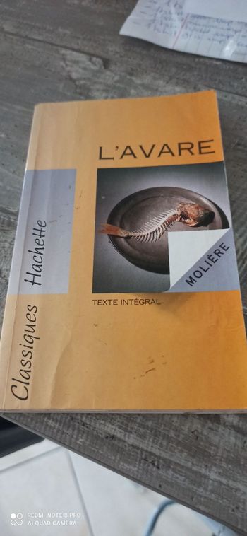 Livre l avare de Molière