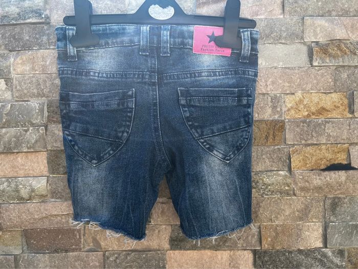 Short jeans patch pailleté strass - photo numéro 2
