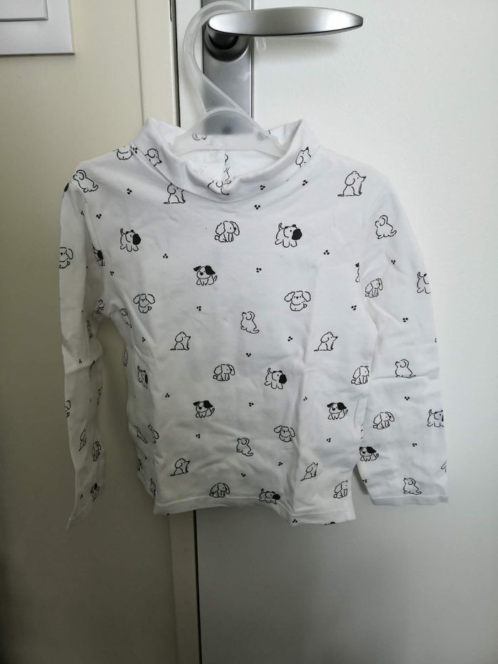 Sous-pull à col montant à motifs (Blanc, Chiens) 18 mois (86 cm) Kiabi - photo numéro 1